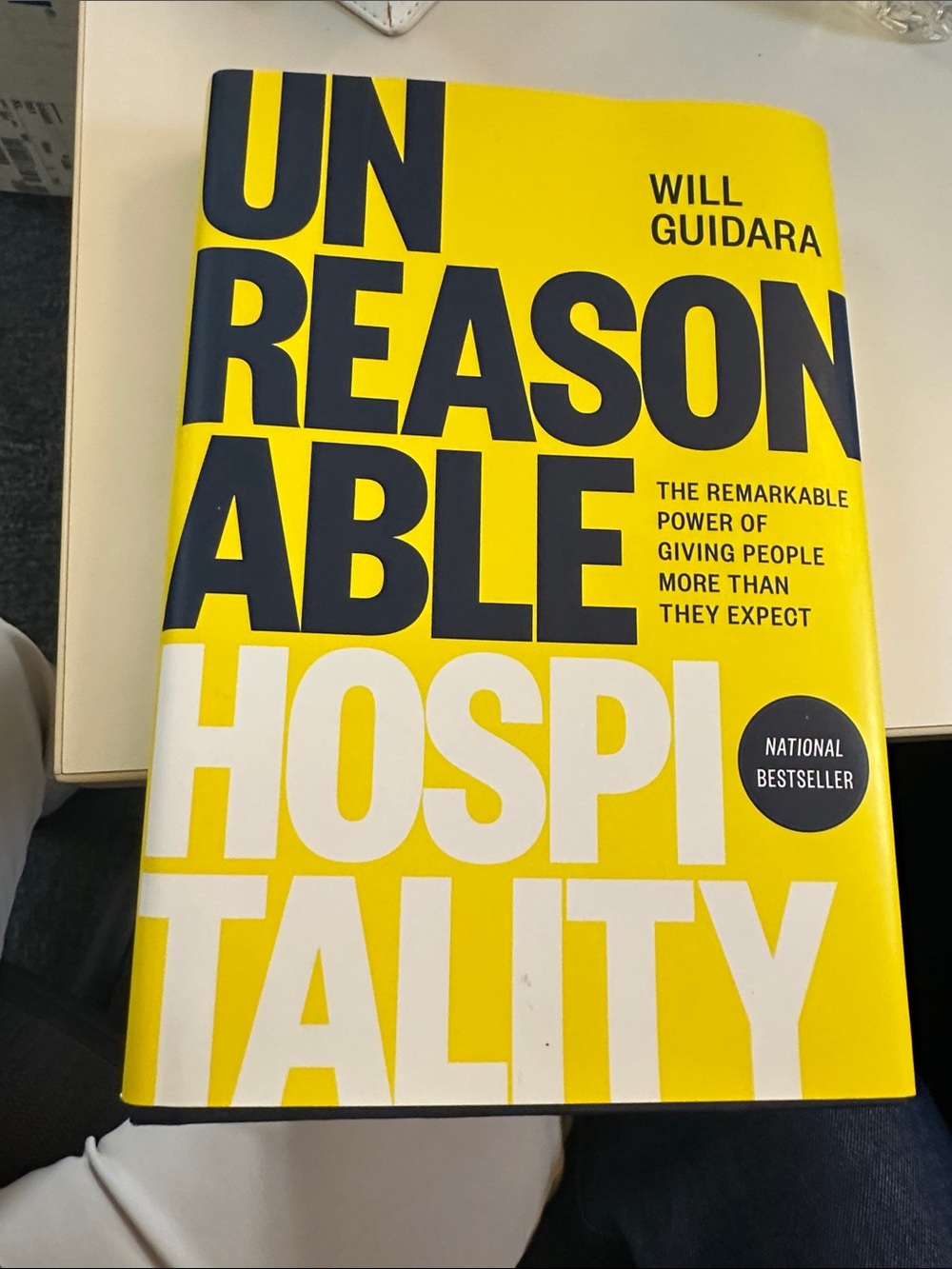 Yellow Hardcover Book - Unreasonable Hospitality by